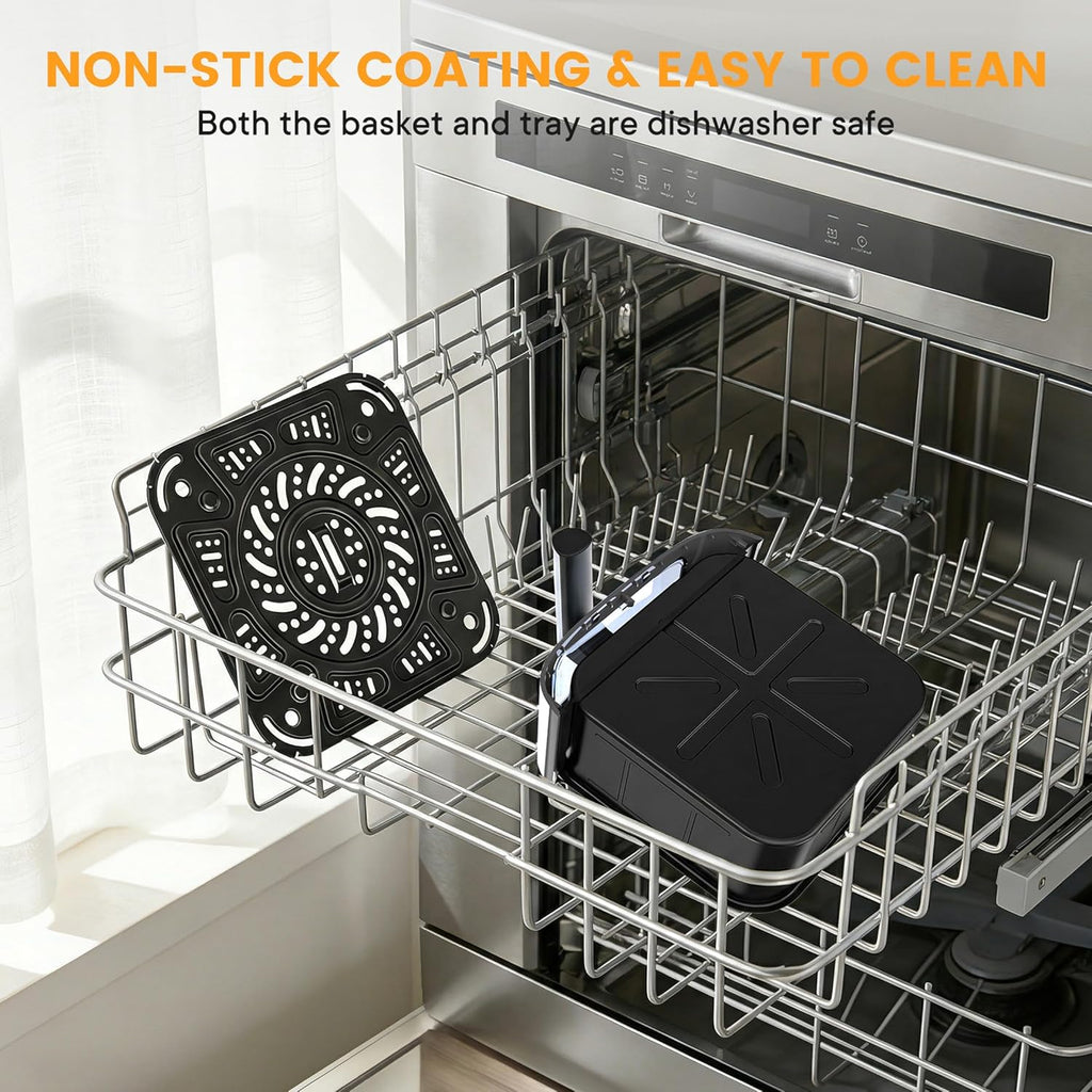 Air Fryer 4 Quart with Window, 1500W Digital Airfryer with 8 Presets, 60-Min Timer, Max 400??F, Auto Shut Off & Nonstick Dishwasher Safe Basket, Shake Reminder for Small Kitchen