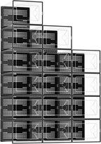 Shoe Storage Boxes, 15-Pack Stackable Clear Shoe Containers with Lids, Display Sneaker Case Organizer for Closet, Under Bed, Entryway,White (Fit Size 9)