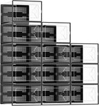 Shoe Storage Boxes, 15-Pack Stackable Clear Shoe Containers with Lids, Display Sneaker Case Organizer for Closet, Under Bed, Entryway,White (Fit Size 9)