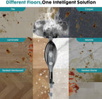 10-in-1 Steam Mop, 1550W Detachable Handheld Steam Cleaner for Floor Cleaning, 16FT Cord, 2 Washable Pads, Multi-Purpose Floor Steamer for Hardwood, Carpet, Tile, Grout, Windows, Black Grey