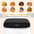 Air Fryer 4 Quart with Window, 1500W Digital Airfryer with 8 Presets, 60-Min Timer, Max 400??F, Auto Shut Off & Nonstick Dishwasher Safe Basket, Shake Reminder for Small Kitchen
