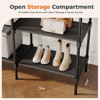 Portable Wardrobe Closet with Hanging Rods, 74.5 Inch Wide Portable Clothing Rack with Shelves, Heavy Duty Clothes Rack, Freestanding Closet Organizer