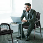 Waiting Room Chair, Leather Office Desk Reception Guest Stationary Side Chairs with Padded Arms for Home Conference Lobby Area Meeting Church Medical Clinic Elderly Student