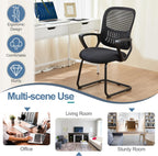 Office Desk Chair with Sled Base, Ergonomic Executive Mesh Computer Chairs with Lumbar Support for Home Conference Room Bedroom Waiting Reception Guest Student