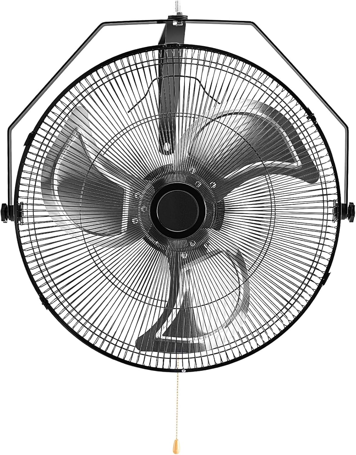 20 Inch Wall Mount Fan, 3400 CFM, 3-Speed High Velocity Fan, Vertical & Horizontal Adjustable Tilt for Industrial, Commercial, Warehouse, Greenhouse, Black