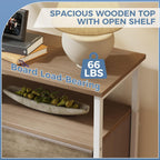 TV Stands for Living Room with 8 Drawers, Tall 8-Drawer Chest of Drawers with Raised Shelf, Storage Tower with Fabric Bins for Organization, Hallway Storage, Oak