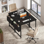 Computer Desk 31 Inch Home Office Desks for Small Spaces, Gaming Writing Study Work Table with Storage Bag and Headphone Hook for Bedroom, Black